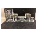 3D laser-etched crystals