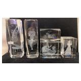 3D laser-etched crystals