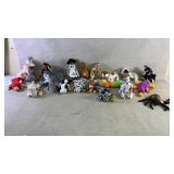 20+ different animal themed beanie babies