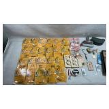 collection of vintage fishing lures and tackle,