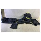 Assortment of backpacks and hand bags