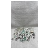 collection of vintage or antique glass bottle