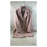 Liz Claiborne 2X Pink Coat With Button Closure