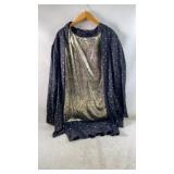 Polka Dot Dress With Metallic Animal Print Lining