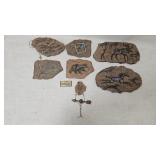 Robert Shields petroglyph-style wall plaques