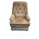 c1970s Retro Fringe Swivel Rocking Well Made