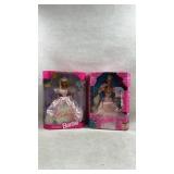two Barbie dolls in their original packaging