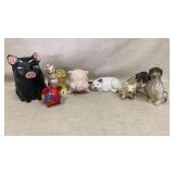 Porcelain, Chalkware, Ceramic, piggy banks/figures