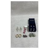 collection of assorted 925 silver earrings in