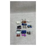 collection of various 925 silver earrings,