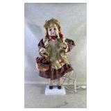 Vintage Porcelain Automaton Doll Moves Head and