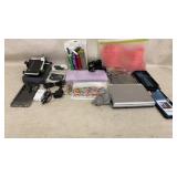 phone cases, DvD player, lights, cables, lanyards