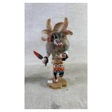 A Navajo and Hopi kachina doll signed has damage