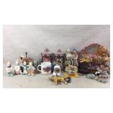 Glass clowns, horse carousel figurines and more