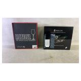 A Kollea Spaceship Whiskey Decanter Set and two