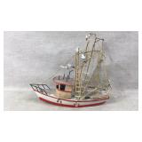 1987 Signed Hand Crafted Metal Sailboat