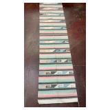 handwoven wool flatweave kilim runner rug with a