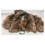 Zip up fur jacket, unknown size