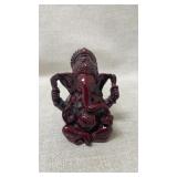 4 inch Red Resin LORD Ganesha Hindu Elephant