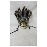 Venetian-Style Mask With Jester Design and Bells