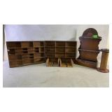 Wooden Shelves, Rack, and Spool Holder