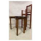 wooden table and chair, chair is 22x6.5x6.5