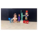 Nutcracker music box, Big Boy figurine, wolf