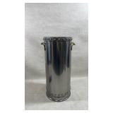 Large antique riveted stainless steel/brass bucket