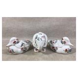 Aynsley Bone China Pembroke Animal Trinket Boxes