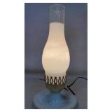 vintage milk glass boudoir or table lamp