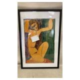 Framed Print CARIATIDE by Amedeo Modigliani