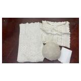 collection of vintage or antique crocheted Pillow,