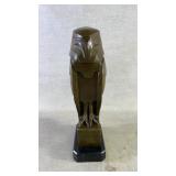 After Salvador Dalï¿½ bronze owl on marble base