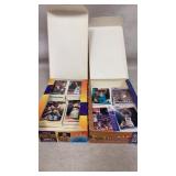 two boxes of vintage NBA basketball sports cards
