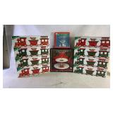 Assortment of Christmas decorations all boxes