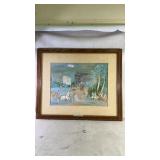Jean Dufy "Entrance to the Bois" Lithograph