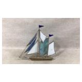 Hand Crafted Stained Glass Boat