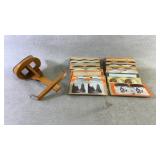 Vintage stereoscope viewer with slides