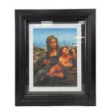 Framed Madonna of the Yarnwinder art Print