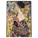 Gustav Klimt "Dame mit Fï¿½cher" Framed Print