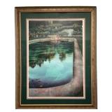 Signed "Distant Statues" Acrylic On Paper