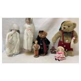 Dolls and Teddy Bears in Various Styles