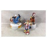 Collectible clown liquor bottles