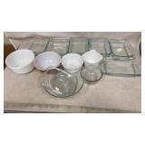 many glass baking dishes