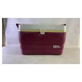 vintage Igloo Legend cooler in a maroon color