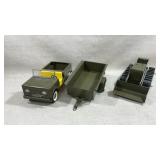 set of vintage Structo pressed steel military