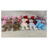 12 Vintage TY Beanie Babies Bears