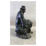 Santino Petronzio "Seated Man" sculpture Signed