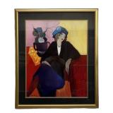 Itzchak Tarkay offset lithograph titled "Suzanne"