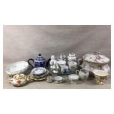 Antique Chamber Pot w Lid, Creamer,Sugar, ANSLEY